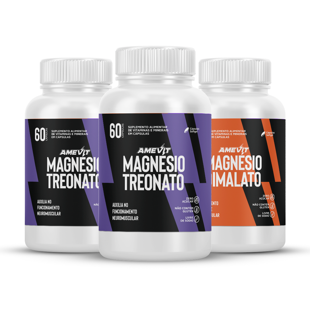 AmeVit Magnésio Treonato – 60 Cápsulas Compre 2 e Leve 1 Dimalato Grátis