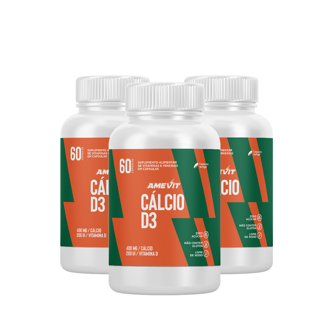 AmeVit Cálcio D3 - 60 Cápsulas Compre 2 e Leve 1 Grátis Sucesso