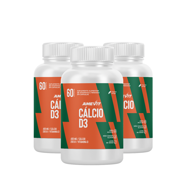 AmeVit Cálcio D3 - 60 Cápsulas Compre 2 e Leve 1 Grátis Sucesso