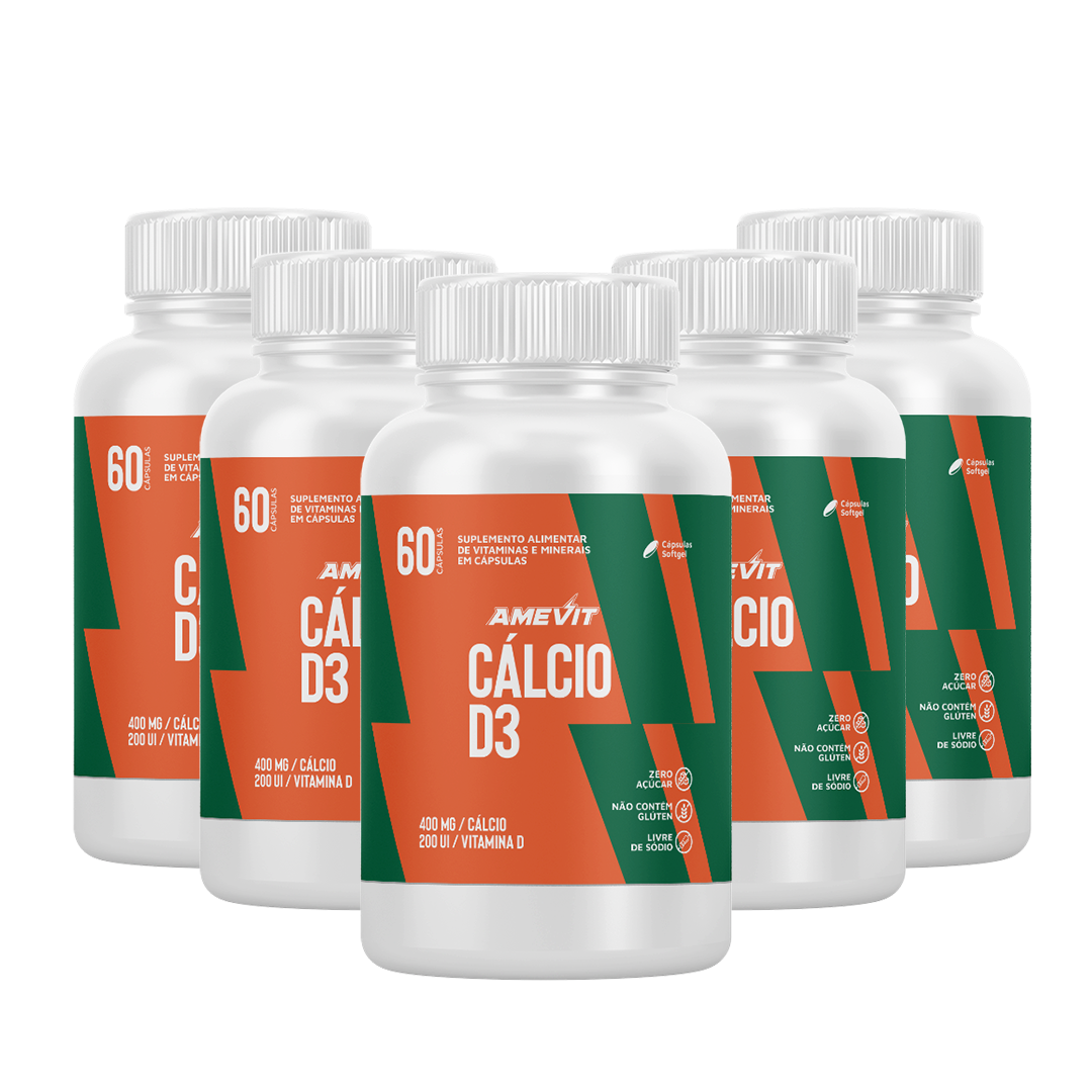 AmeVit Cálcio D3 - 60 Cápsulas Compre 3 e Leve 2 Grátis