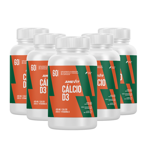 AmeVit Cálcio D3 - 60 Cápsulas Compre 3 e Leve 2 Grátis