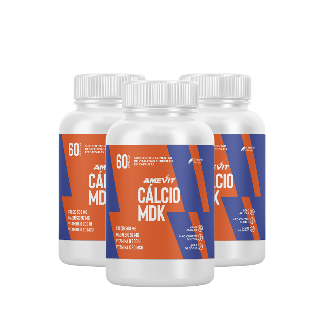 AmeVit Cálcio MDK - 60 Cápsulas Compre 2 e Leve 1 Grátis