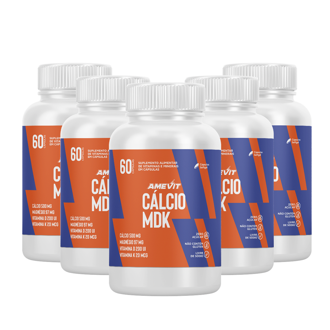 AmeVit Cálcio MDK - 60 Cápsulas Compre 3 e Leve 2 Grátis