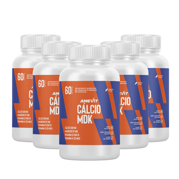 AmeVit Cálcio MDK - 60 Cápsulas Compre 3 e Leve 2 Grátis