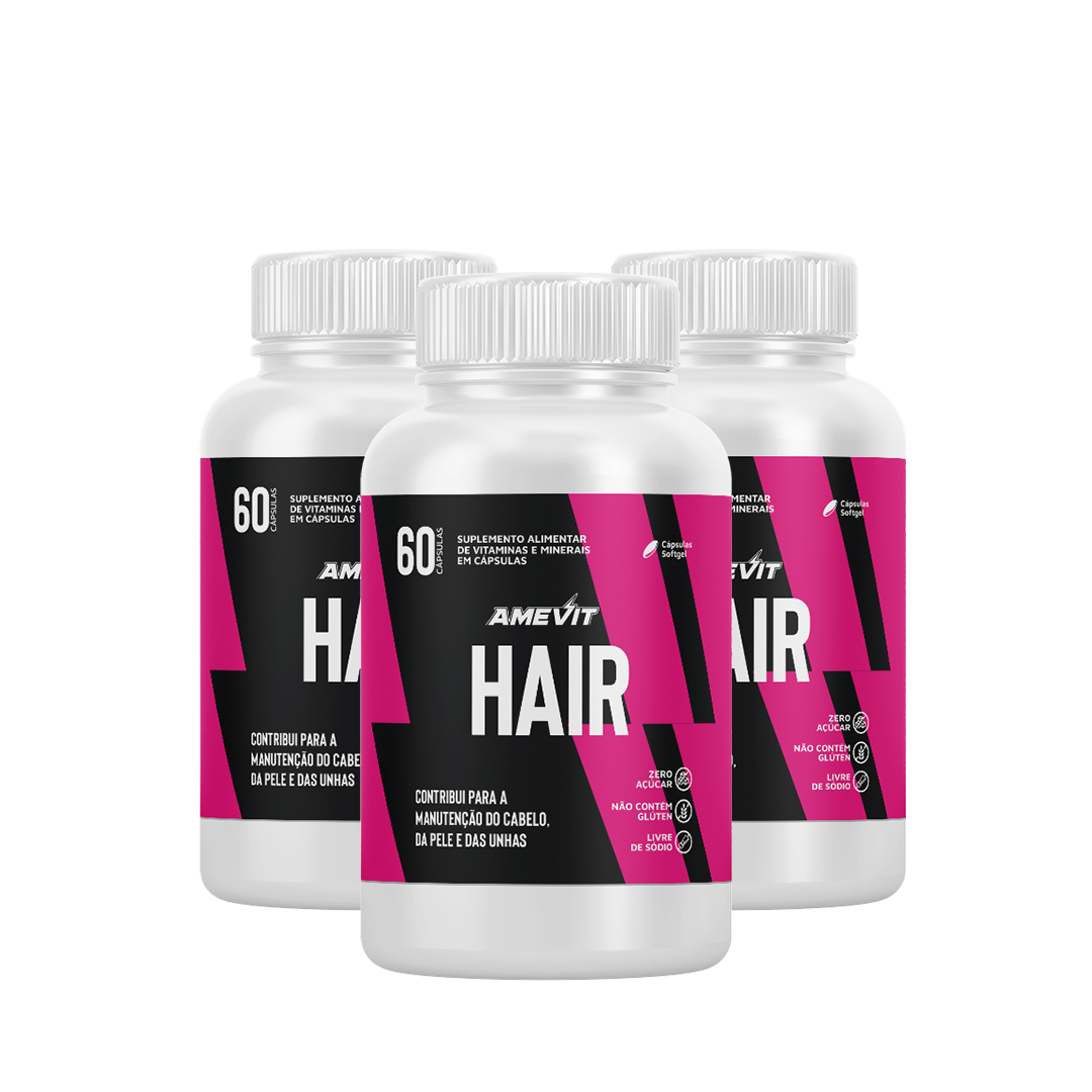 AmeVit Hair - 60 cápsulas Compre 2 e Leve 1 Grátis