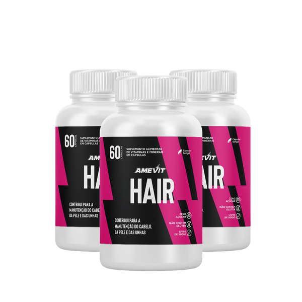 AmeVit Hair - 60 cápsulas Compre 2 e Leve 1 Grátis