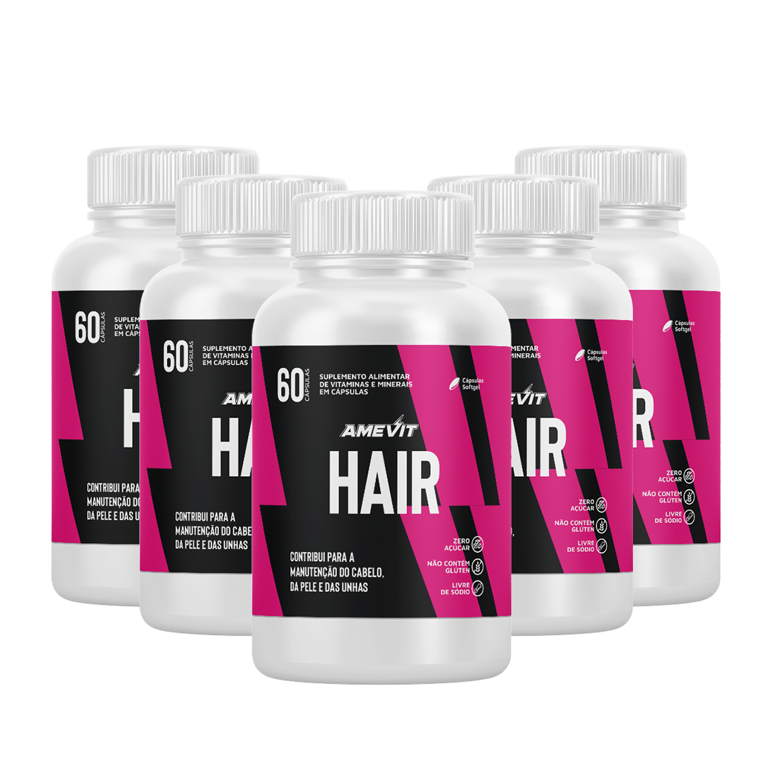 AmeVit Hair - 60 cápsulas Compre 3 e Leve 2 Grátis