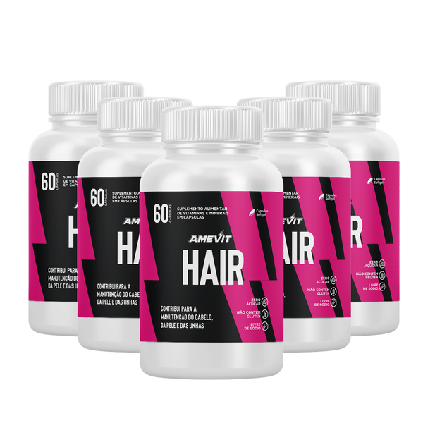 AmeVit Hair - 60 cápsulas Compre 3 e Leve 2 Grátis