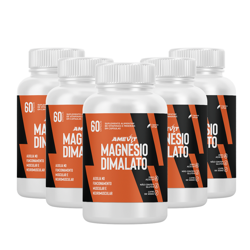 AmeVit Magnésio Dimalato – 60 cápsulas Compre 3 Leve 2 Grátis