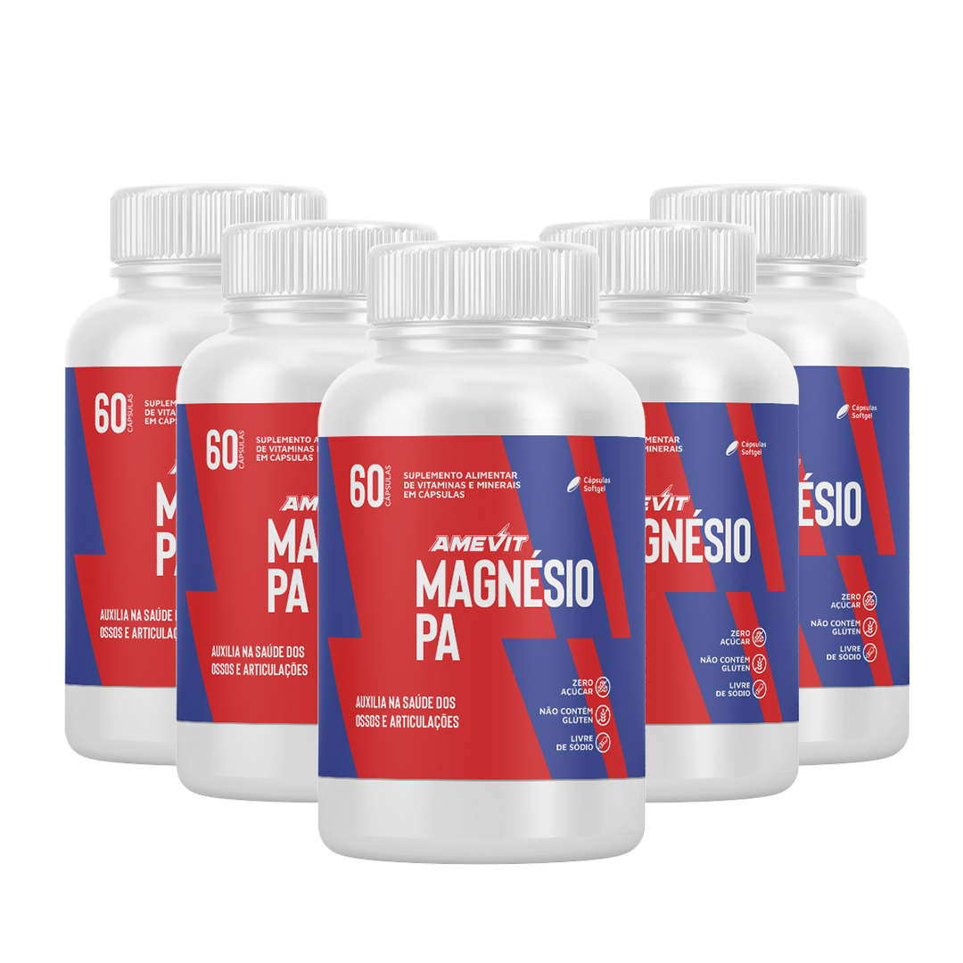 AmeVit Magnésio PA - 60 Cápsulas Compre 3 e Leve 2 Grátis