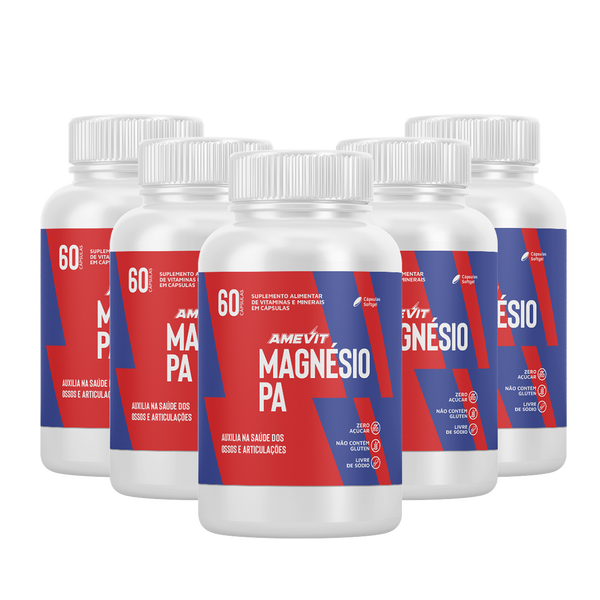 AmeVit Magnésio PA - 60 Cápsulas Compre 3 e Leve 2 Grátis