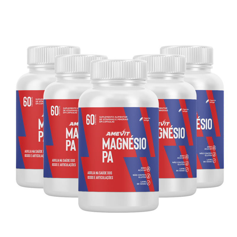 AmeVit Magnésio PA - 60 Cápsulas Compre 3 e Leve 2 Grátis