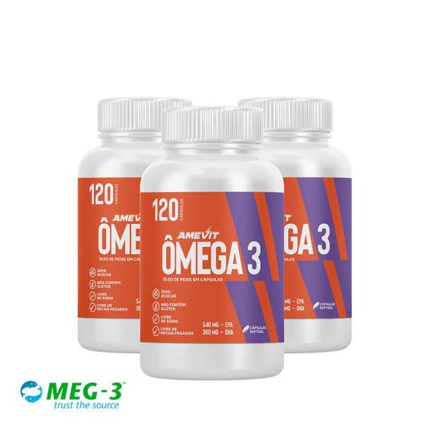 AmeVit Ômega 3 - 120 Cápsulas Compre 2 e Leve 1 Grátis