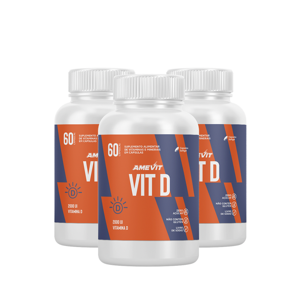 AmeVit Vitamina D 2000ui - 60 Cápsulas Compre 2 e Leve 1 Grátis