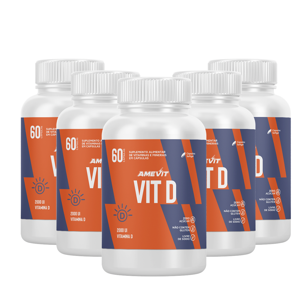 AmeVit Vitamina D 2000ui - 60 Cápsulas Compre 3 e Leve 2 Grátis