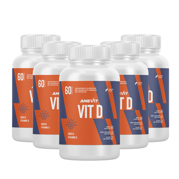 AmeVit Vitamina D 2000ui - 60 Cápsulas Compre 3 e Leve 2 Grátis