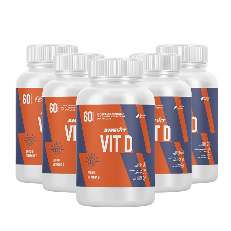 AmeVit Vitamina D 2000ui - 60 Cápsulas Compre 3 e Leve 2 Grátis